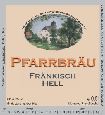 Pfarrbräu Fraenkisch Hell