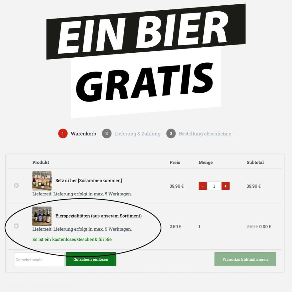 Ein Bier GRATIS