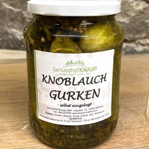 Gurken selbst eingelegt - Knoblauch - Genusshof Knaup