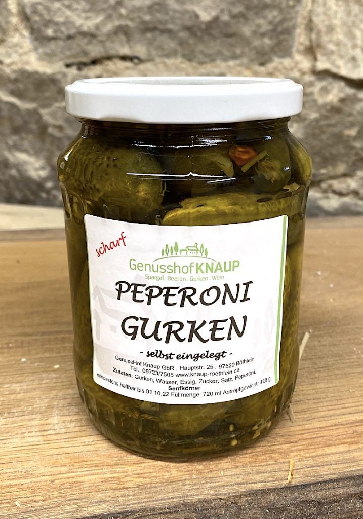 Gurken selbst eingelegt - Peperoni - Genusshof Knaup