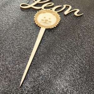 Franken Körble - Cake Topper - Leon mit Löwe - Holzdeko 0