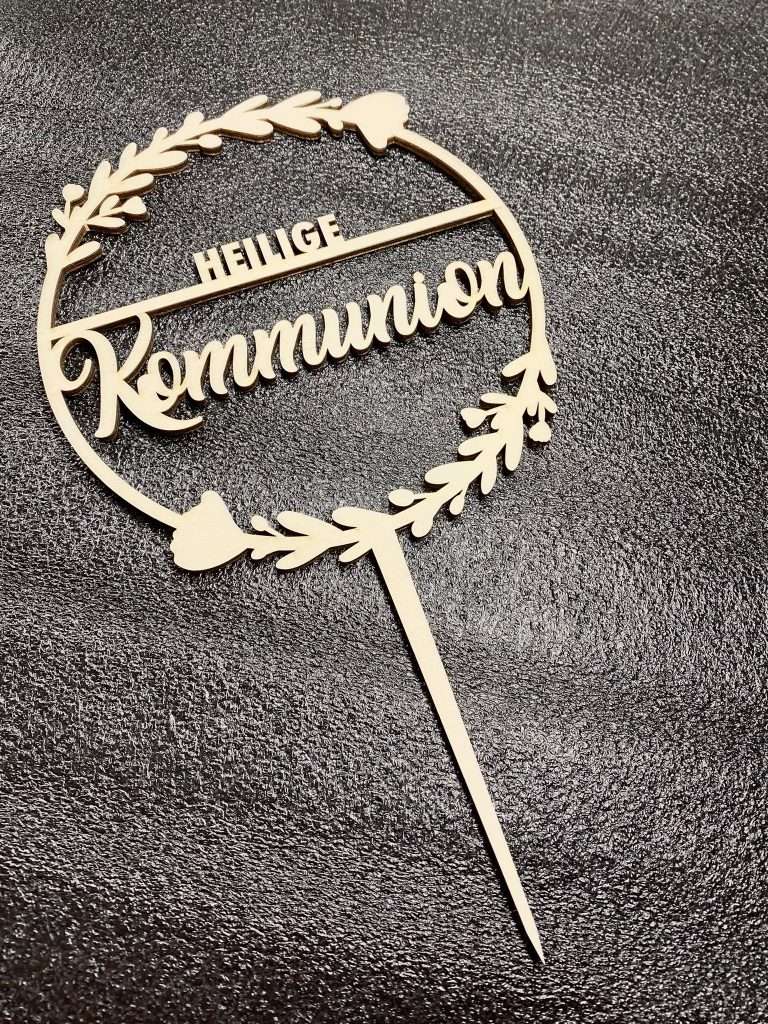 Franken Körble - Heilige Kommunion - Cake Topper - Holzdeko 0